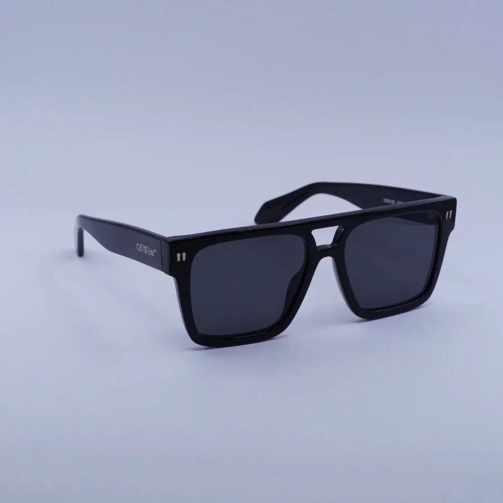 Off-White OERI133 SPRINGFIELD 1307 Sunglasses Black Square Frame, Grey Lenses